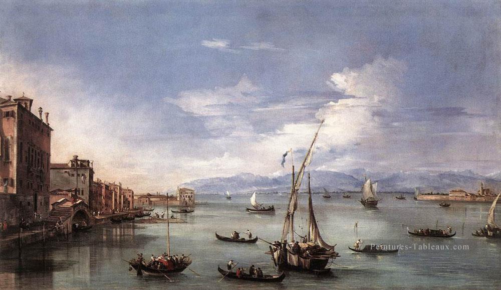 Le lagon de la Fondamenta Nuove école vénitienne Francesco Guardi Peintures à l'huile
